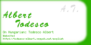 albert todesco business card
